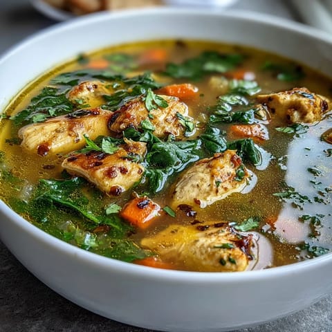 Lemon and Turmeric Chicken Soup