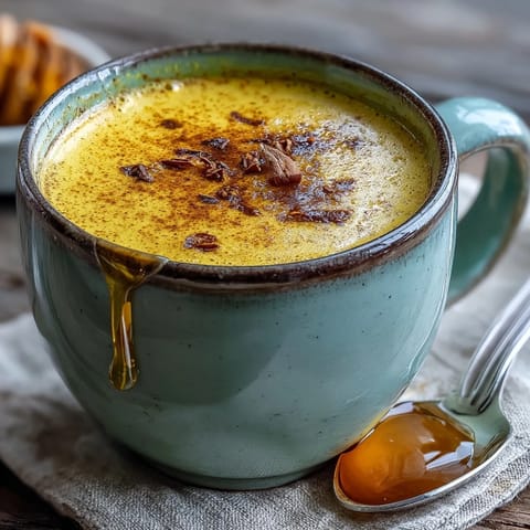 Steaming mugs of golden-hued Turmeric and Ginger Golden Milk glow warmly, promising soothing comfort and anti-inflammatory benefits.