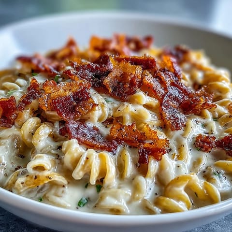 Freshly grated Parmesan cheese melted into a creamy egg sauce.