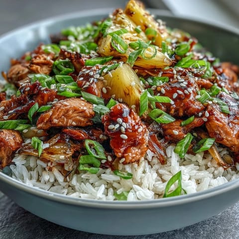 Teriyaki Chicken and Rice Bowl with tender glazed chicken, fluffy white rice, and crisp stir-fried vegetables ready to serve.