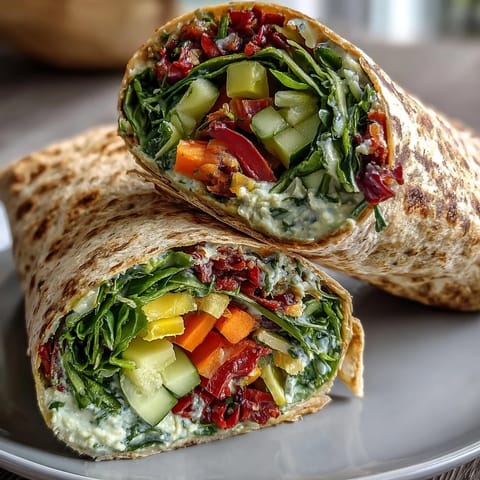 Rainbow Veggie Wraps Lunch