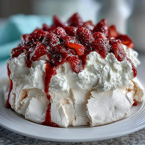 Strawberry Pavlova Whipped Cream