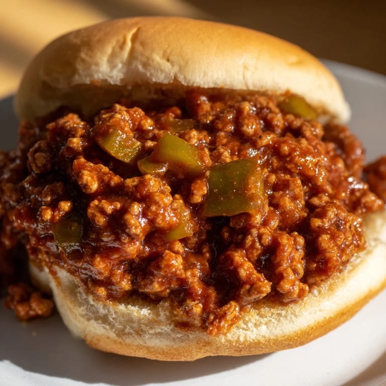 Homemade Sloppy Joes, a classic American comfort food, bubbling in a skillet, ready to serve and enjoy.