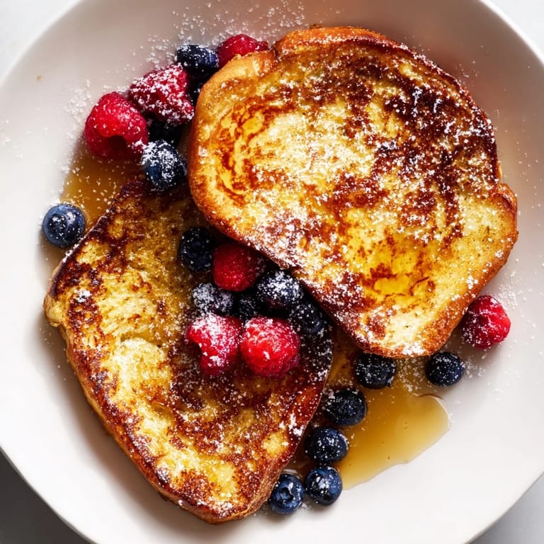 Crispy edges and a soft interior: homemade French toast, the perfect start to a delicious morning.