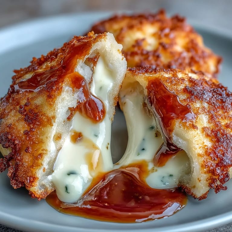 Cheese-stuffed Chīzu Imomochi arranged on a white plate, with one dumpling cut open to reveal its melty mozzarella interior.