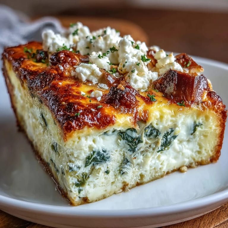 Savory baked spinach artichoke dish with a golden crust, paired with a fresh green side salad.