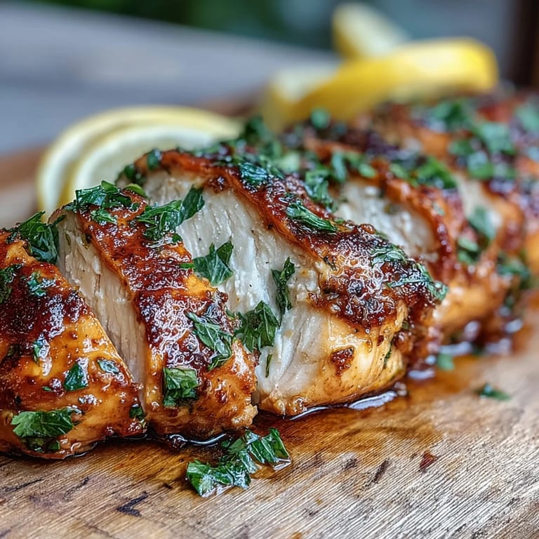 Seasoned Oven Baked Chicken Breast resting on a baking sheet, ready to be served with roasted vegetables.