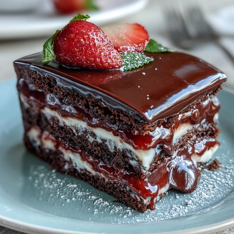 Dubai Chocolate Strawberry Bark with rich dark chocolate base, creamy white chocolate swirls, and colorful fruit and nut toppings.