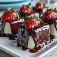 Viral Dubai Chocolate Strawberry Bark with glossy dark and white chocolate swirls, topped with fresh strawberries and crunchy pistachios.